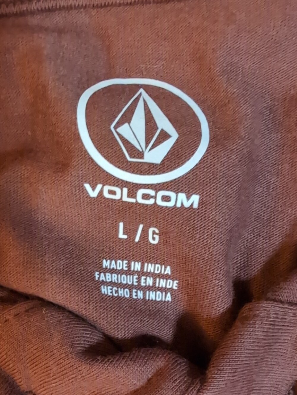 Volcom Men's Middler Polo Short Sleeve Shirt Size L Brown New with Tags - Picture 2 of 4
